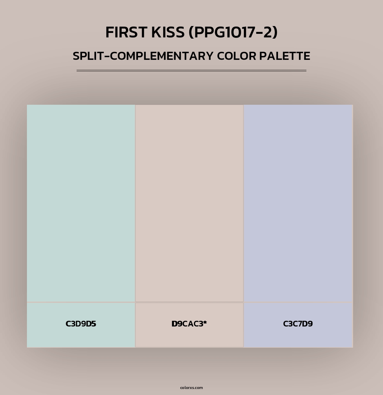 First Kiss (PPG1017-2) - Split-Complementary Color Palette