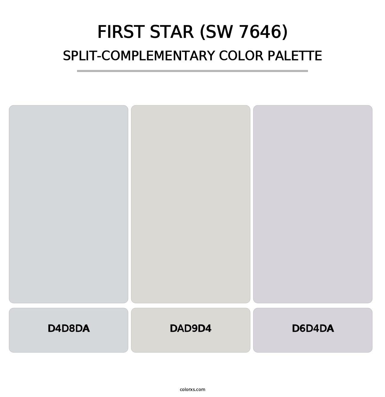 First Star (SW 7646) - Split-Complementary Color Palette