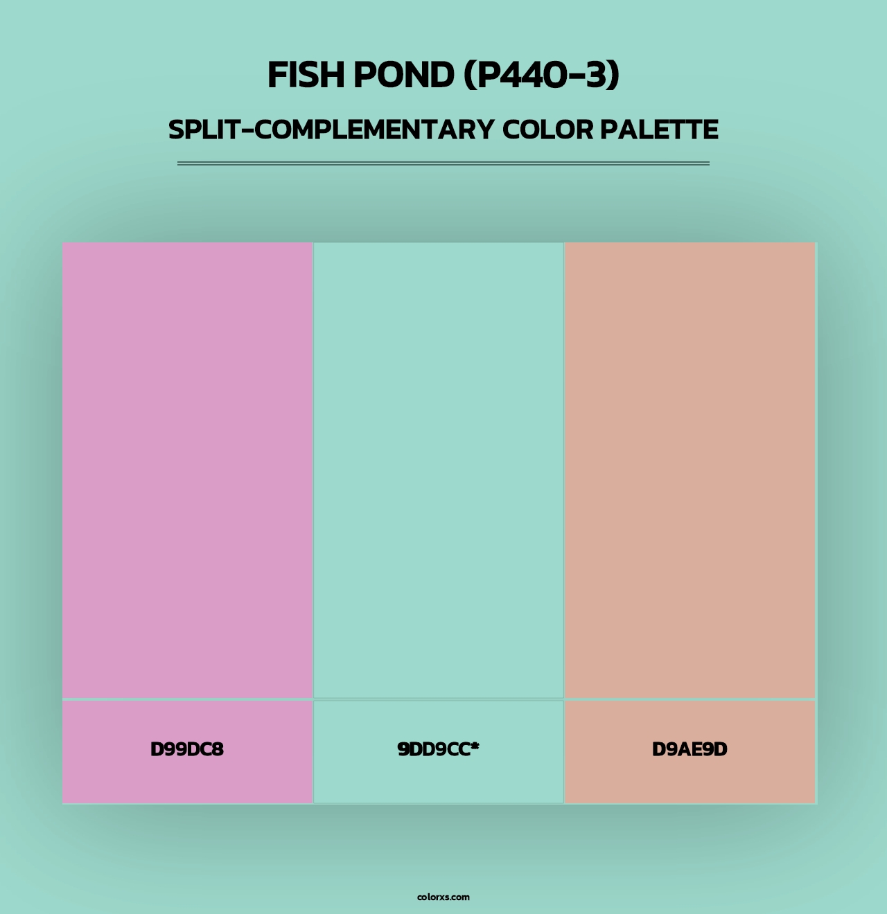 Fish Pond (P440-3) - Split-Complementary Color Palette
