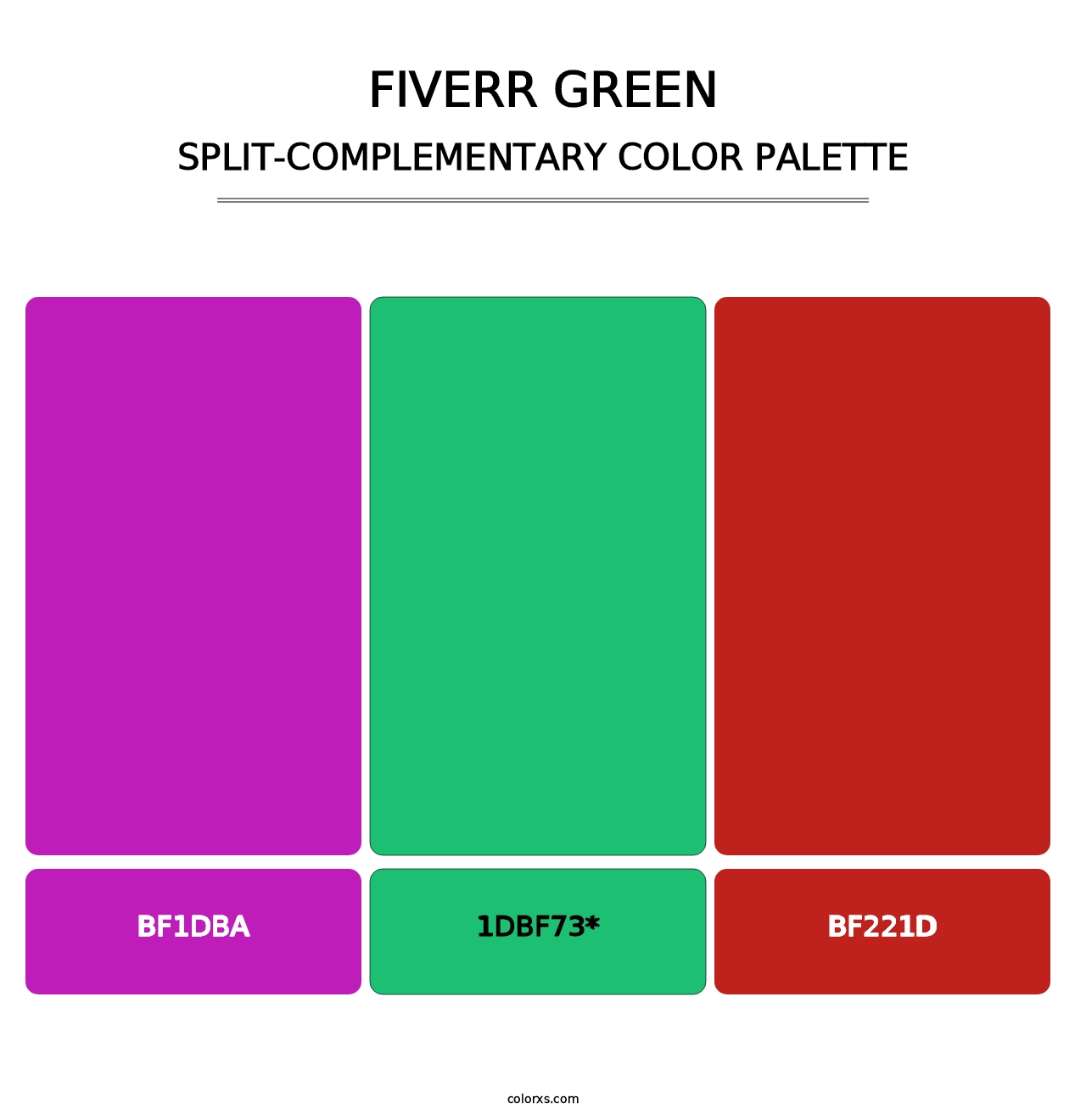 Fiverr Green - Split-Complementary Color Palette