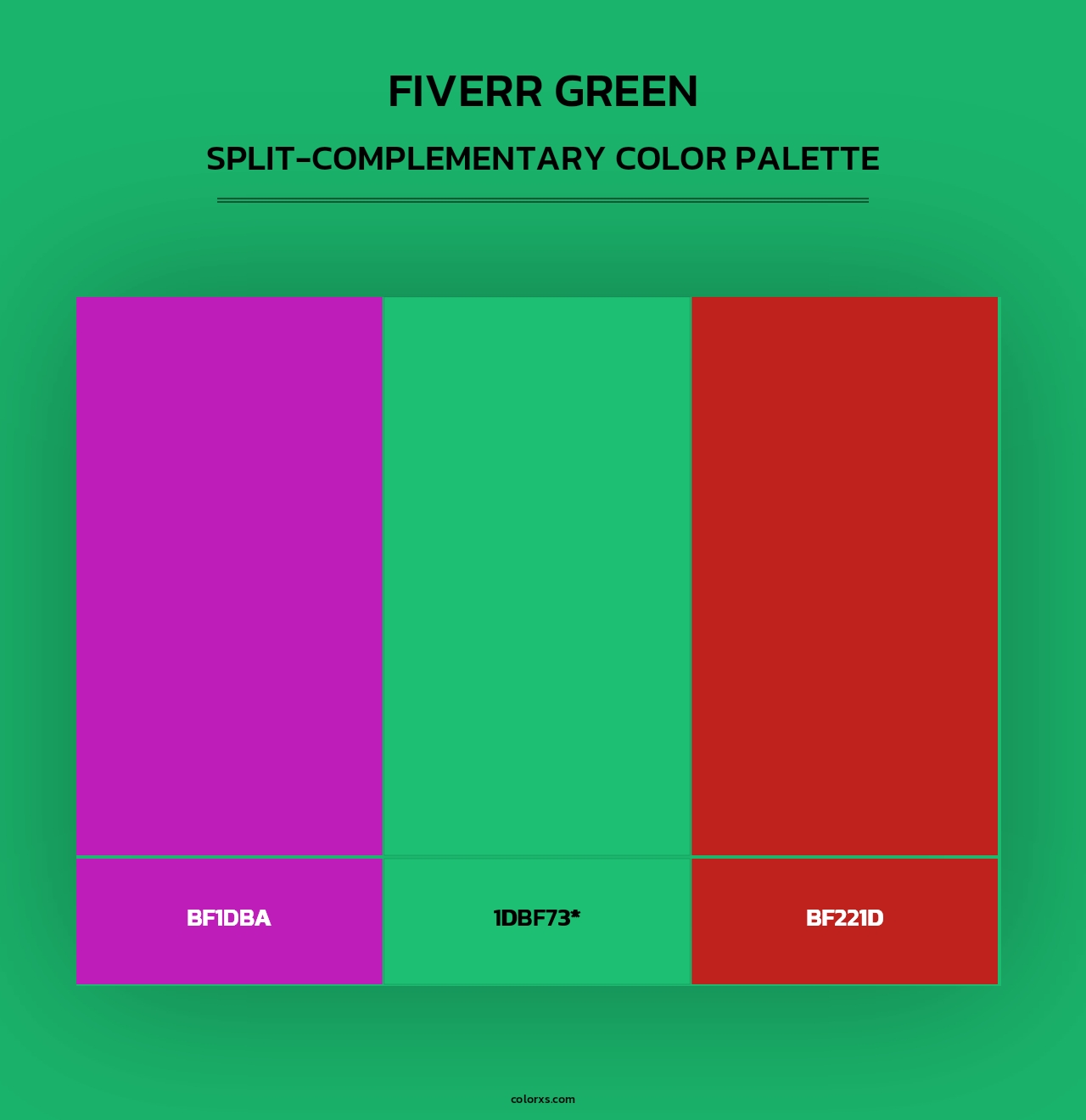 Fiverr Green - Split-Complementary Color Palette