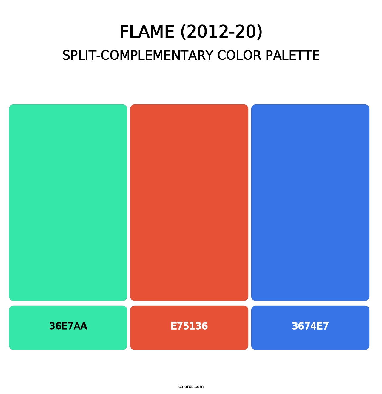 Flame (2012-20) - Split-Complementary Color Palette