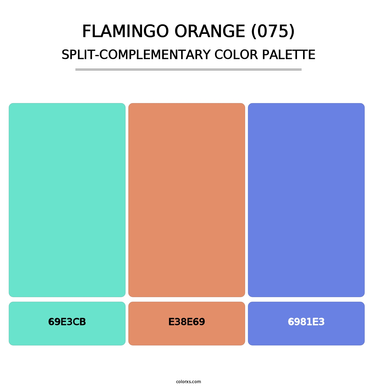 Flamingo Orange (075) - Split-Complementary Color Palette