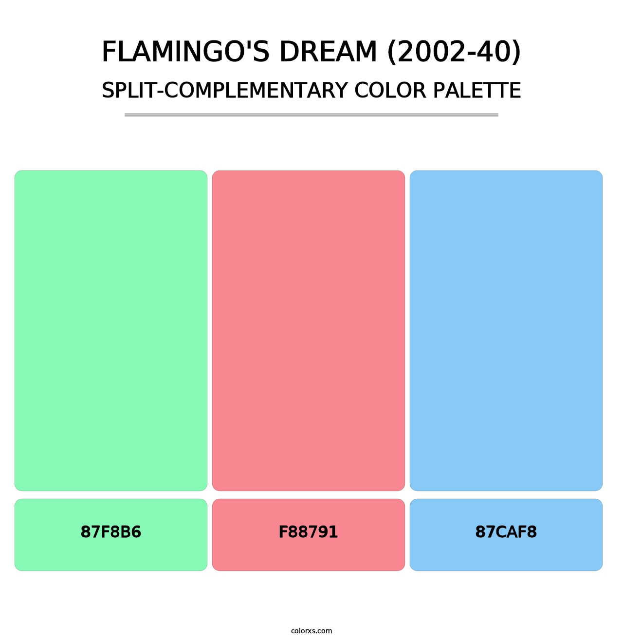 Flamingo's Dream (2002-40) - Split-Complementary Color Palette