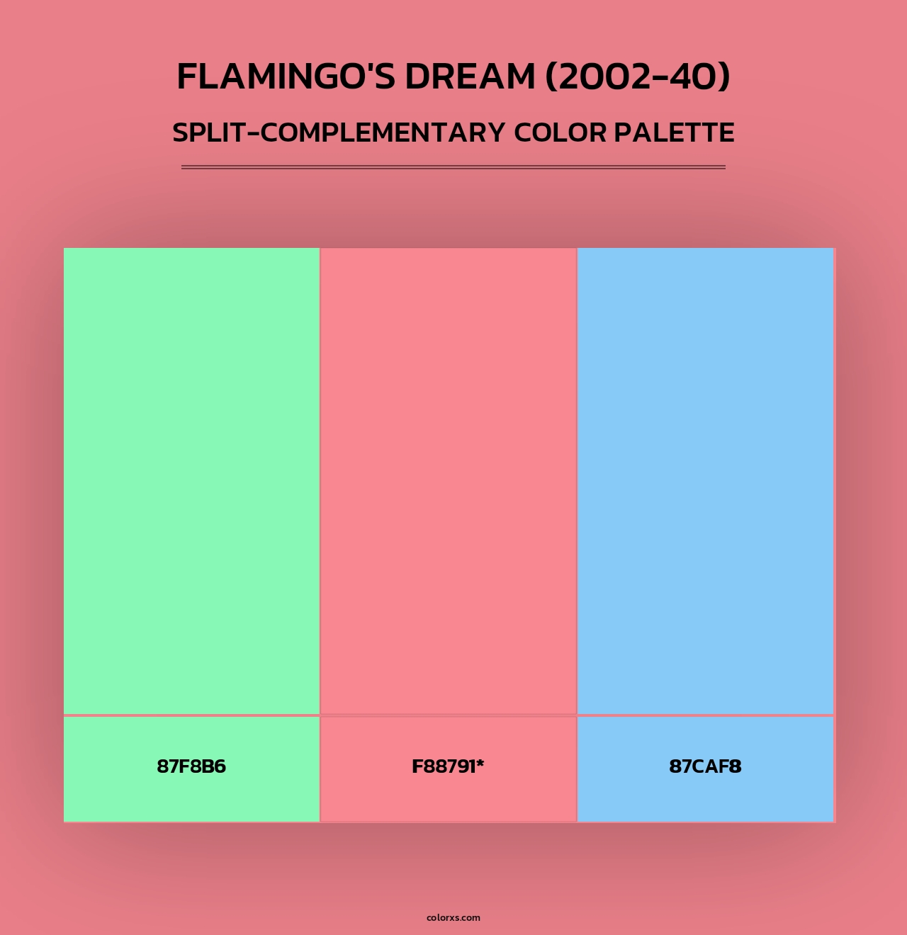 Flamingo's Dream (2002-40) - Split-Complementary Color Palette