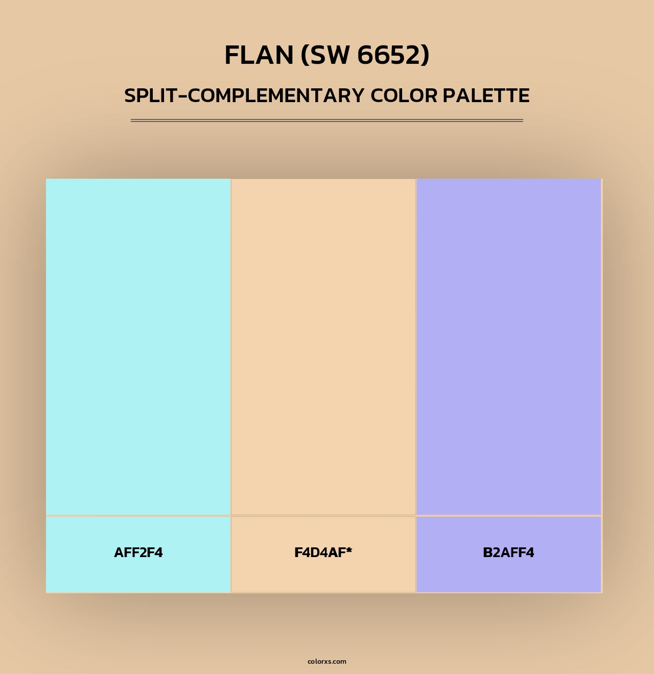 Flan (SW 6652) - Split-Complementary Color Palette