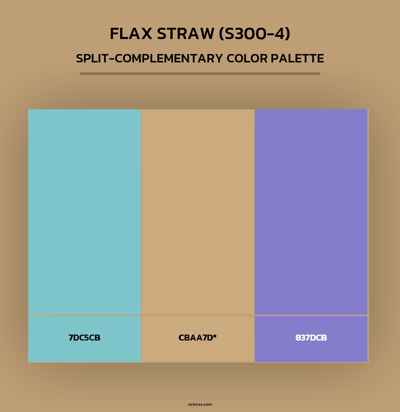 Flax Straw (S300-4) - Split-Complementary Color Palette