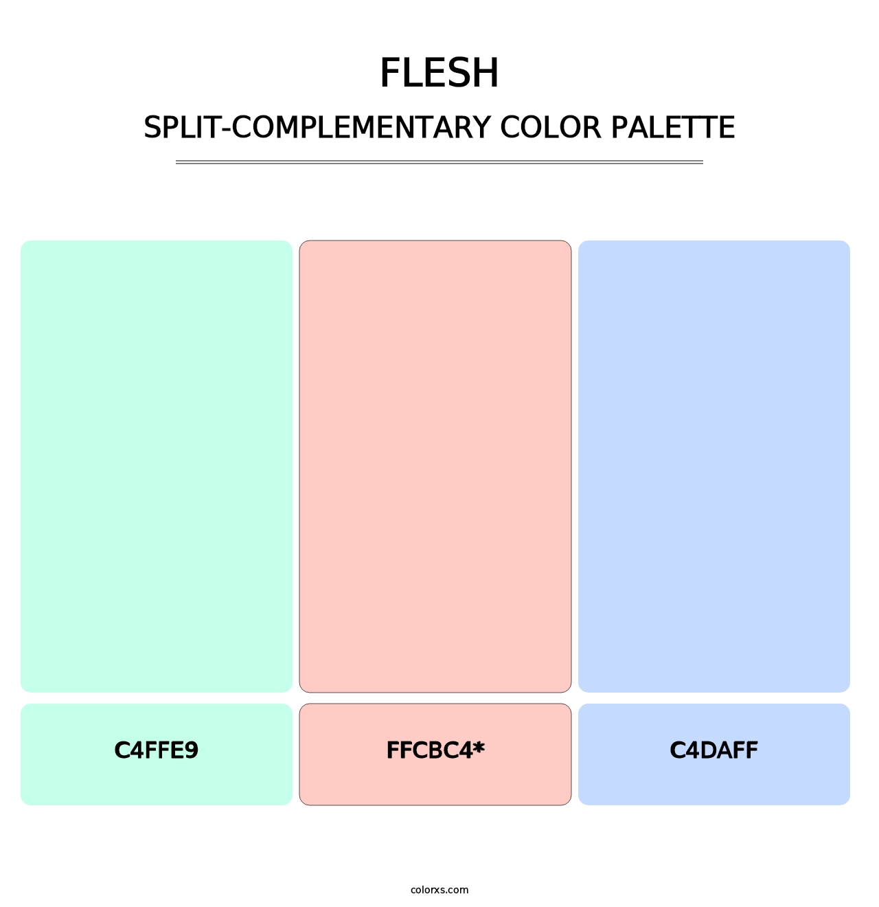 Flesh - Split-Complementary Color Palette