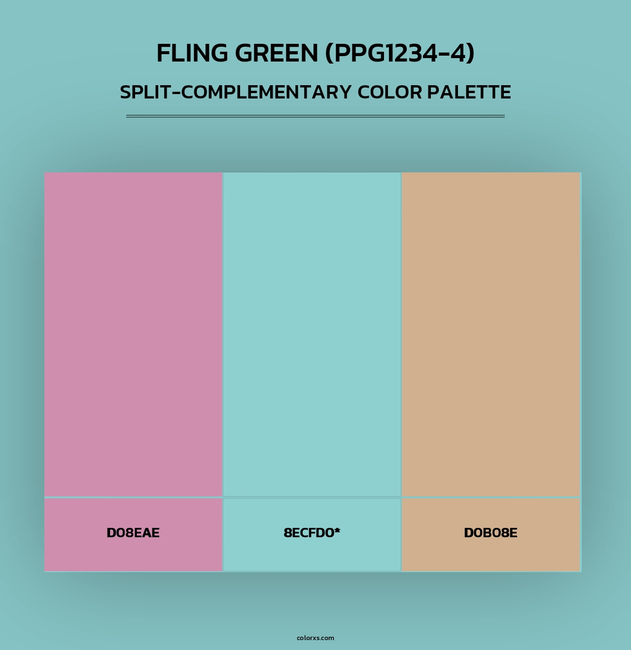 Fling Green (PPG1234-4) - Split-Complementary Color Palette
