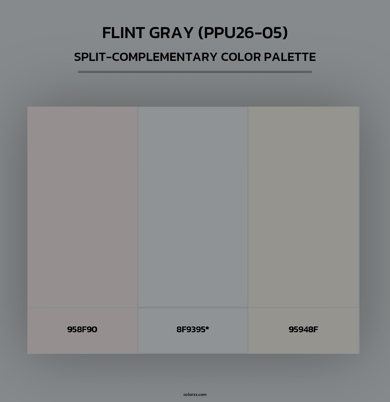 Flint Gray (PPU26-05) - Split-Complementary Color Palette