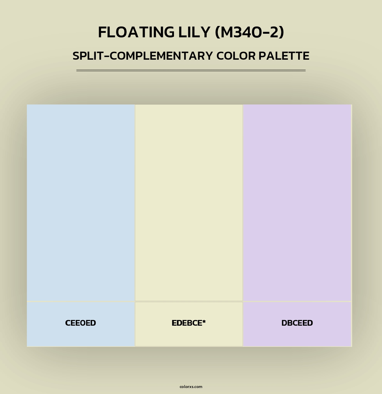 Floating Lily (M340-2) - Split-Complementary Color Palette