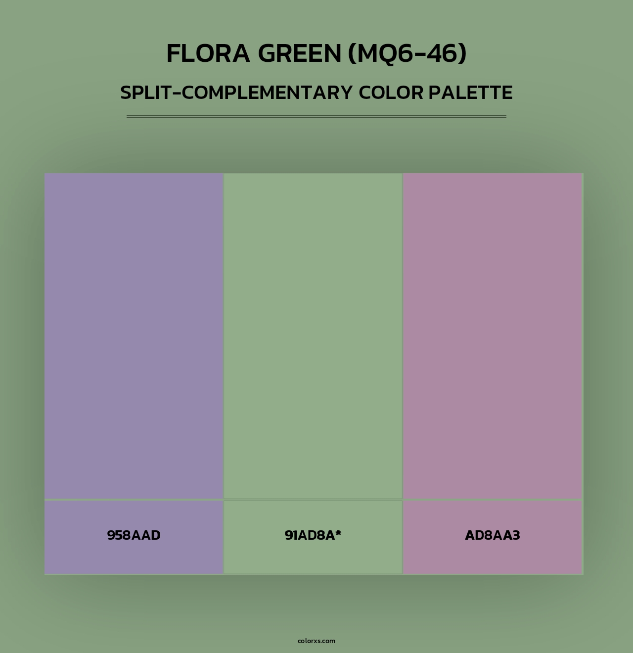 Flora Green (MQ6-46) - Split-Complementary Color Palette