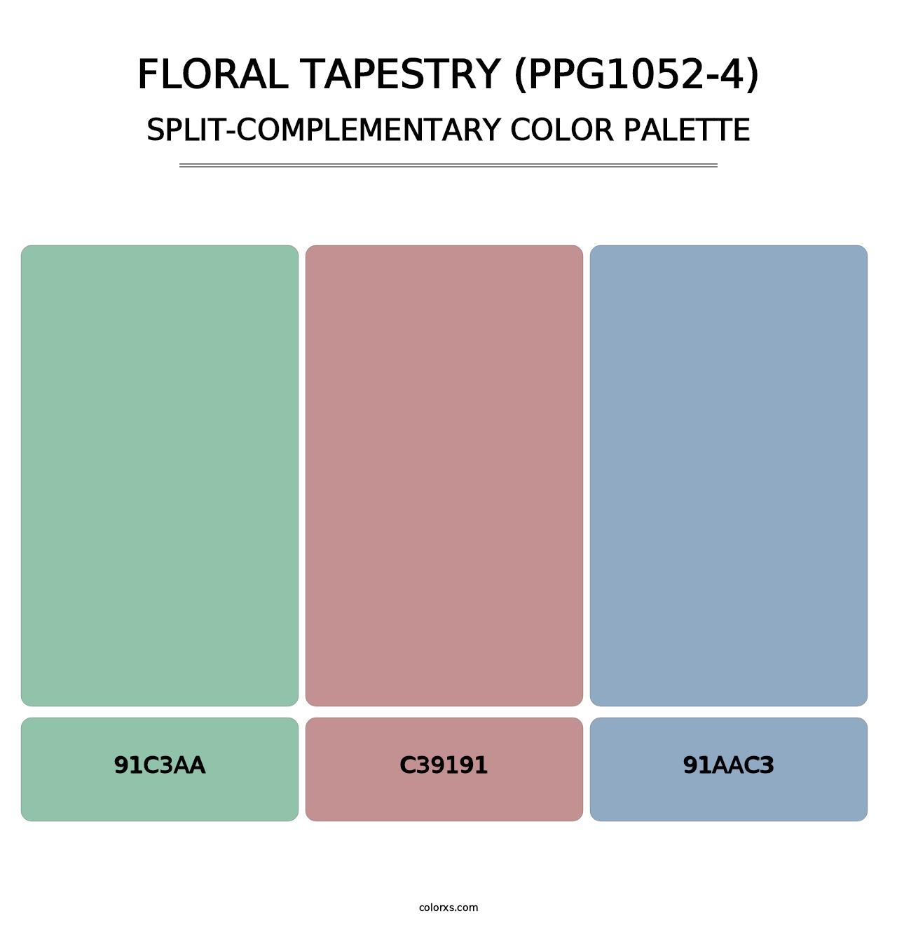 Floral Tapestry (PPG1052-4) - Split-Complementary Color Palette