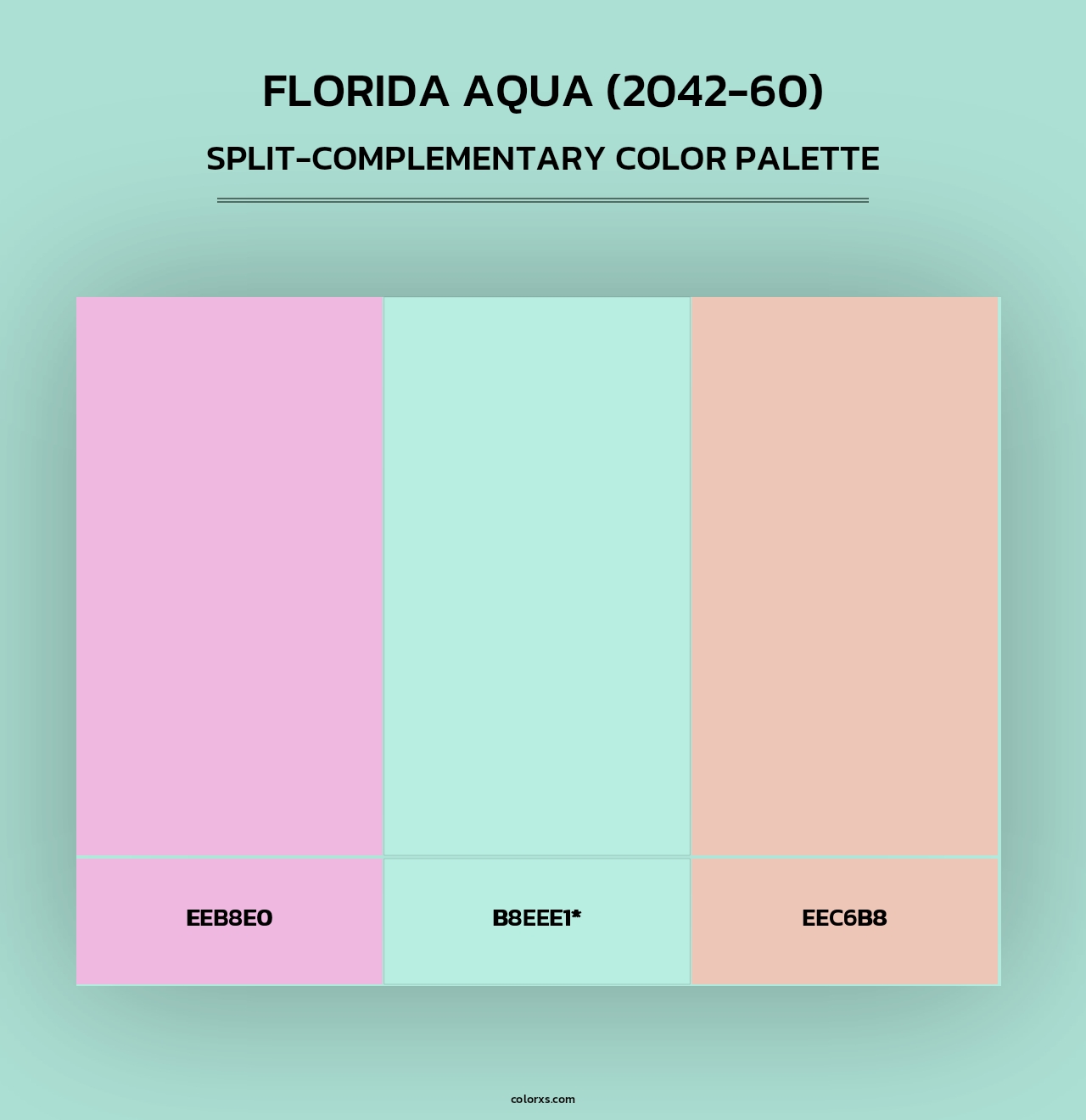 Florida Aqua (2042-60) - Split-Complementary Color Palette