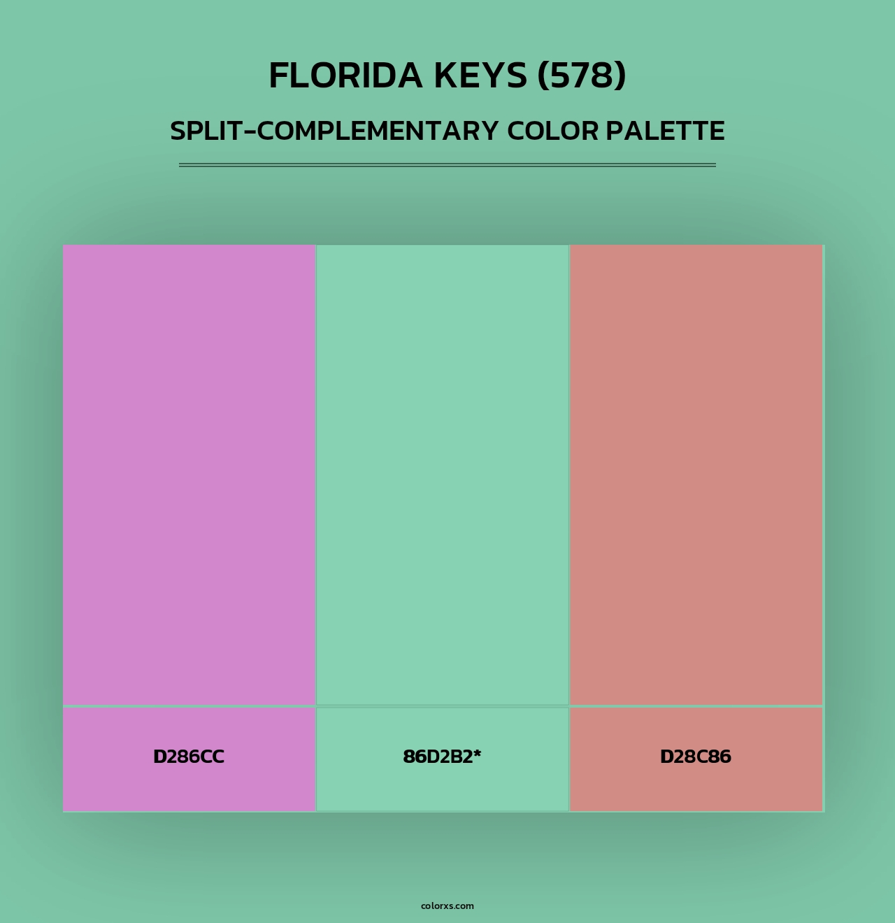 Florida Keys (578) - Split-Complementary Color Palette