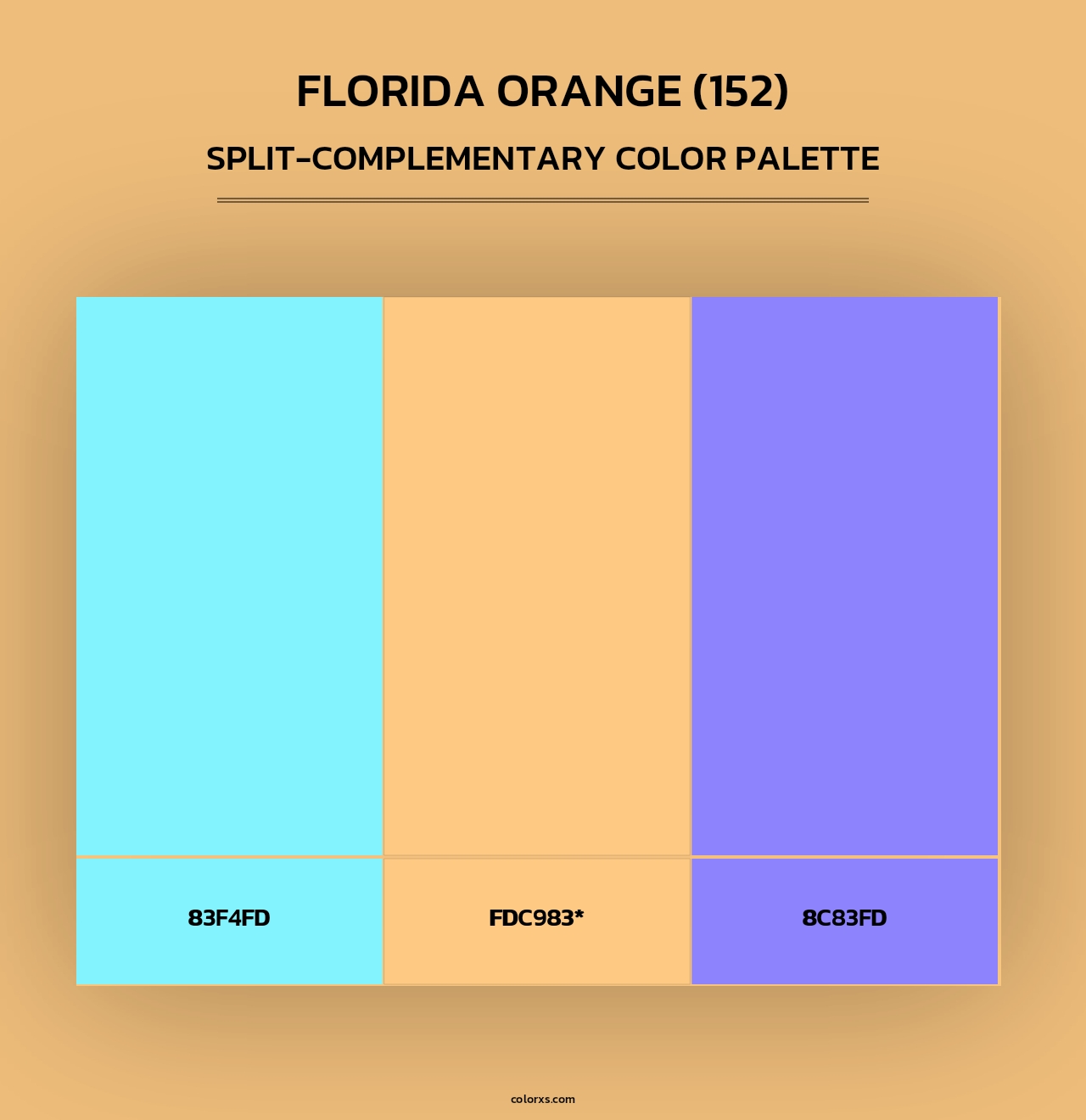 Florida Orange (152) - Split-Complementary Color Palette