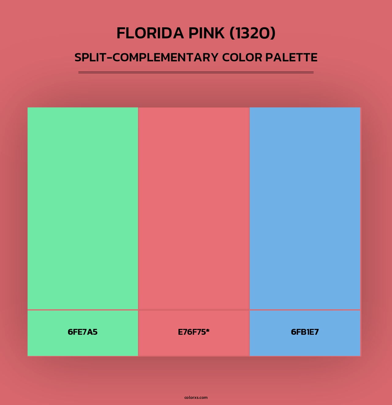 Florida Pink (1320) - Split-Complementary Color Palette