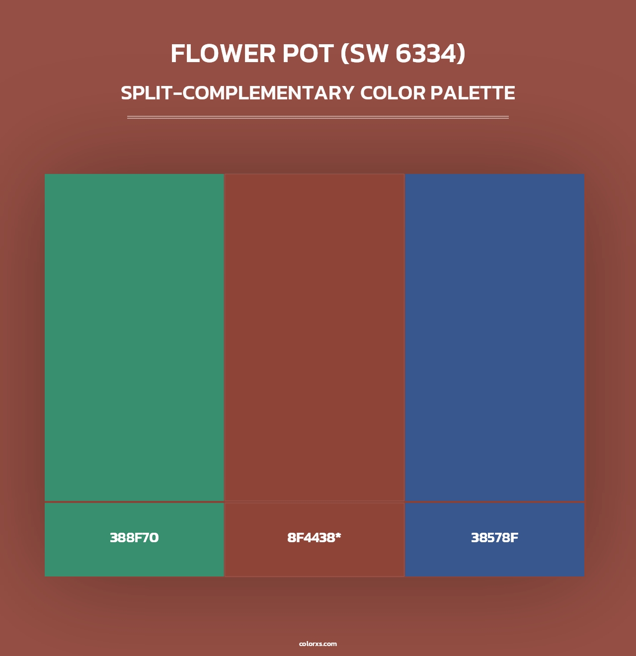 Flower Pot (SW 6334) - Split-Complementary Color Palette