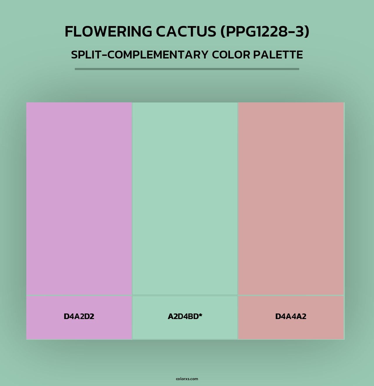 Flowering Cactus (PPG1228-3) - Split-Complementary Color Palette