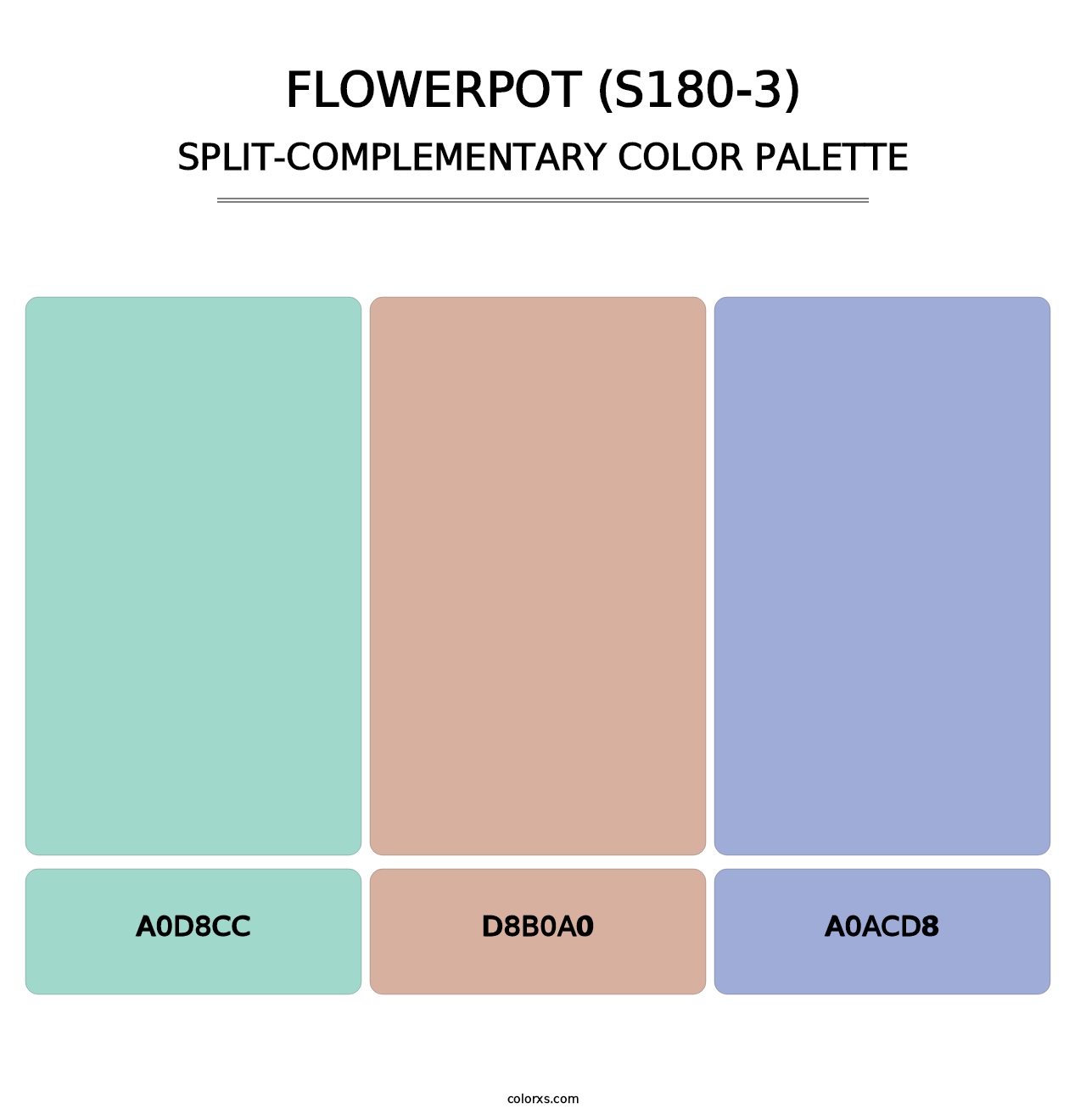 Flowerpot (S180-3) - Split-Complementary Color Palette