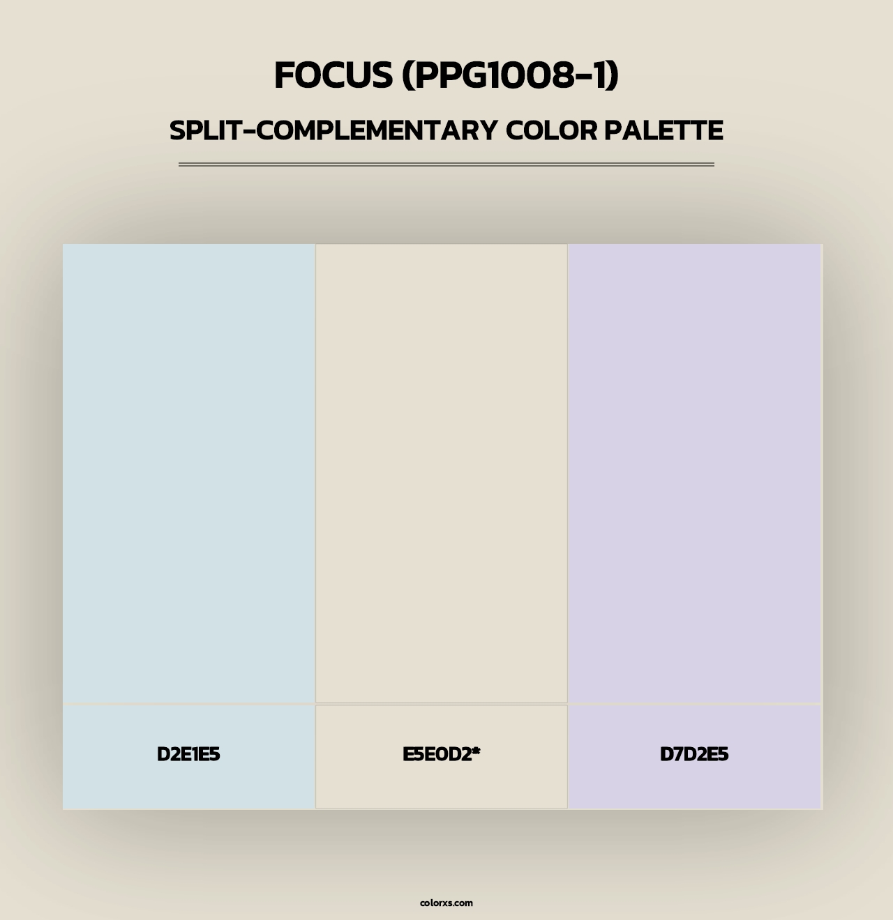 Focus (PPG1008-1) - Split-Complementary Color Palette