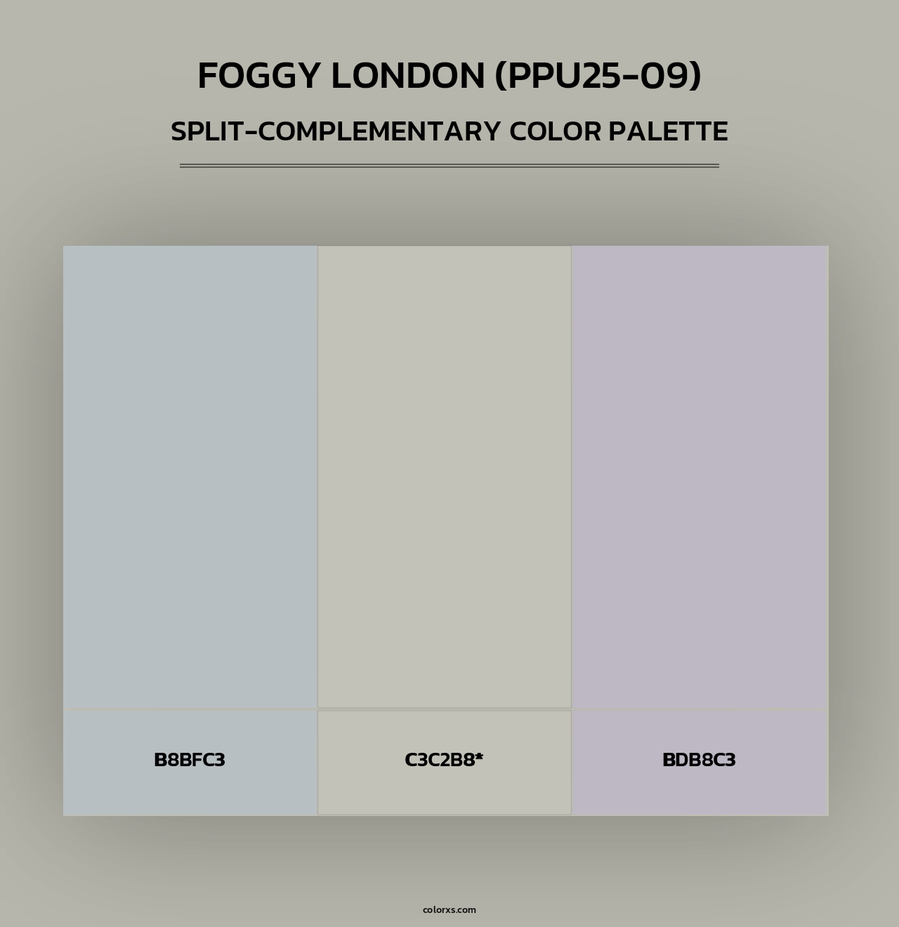 Foggy London (PPU25-09) - Split-Complementary Color Palette
