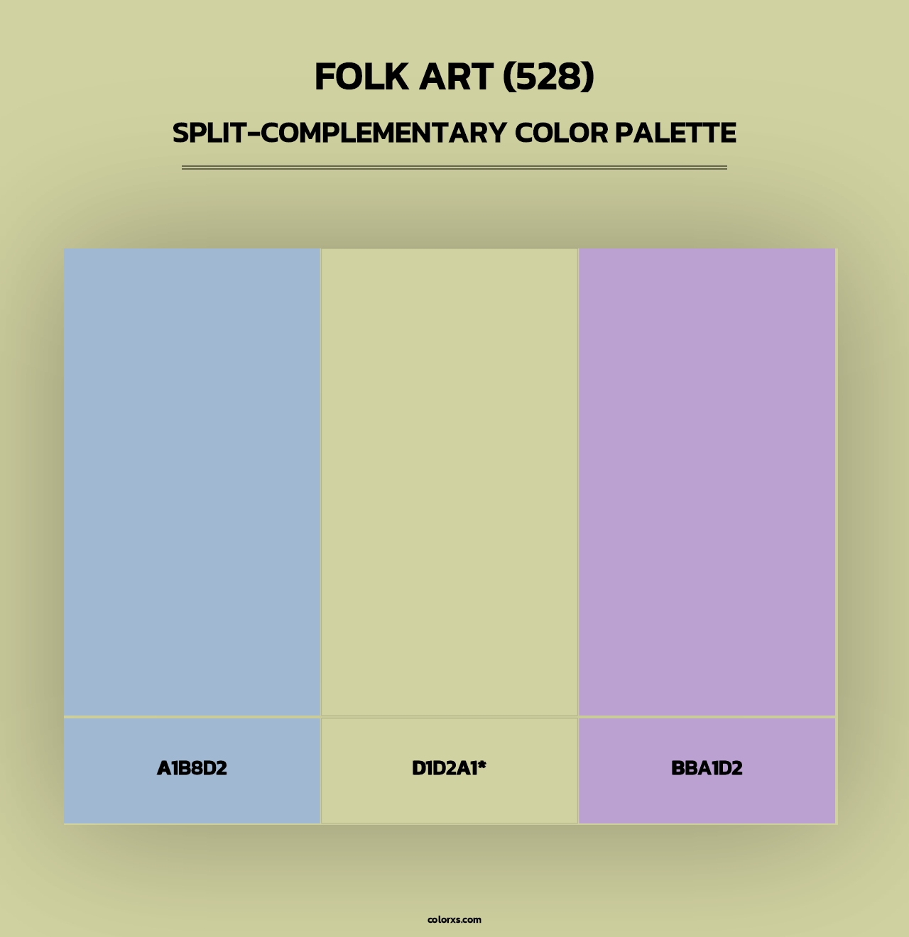 Folk Art (528) - Split-Complementary Color Palette