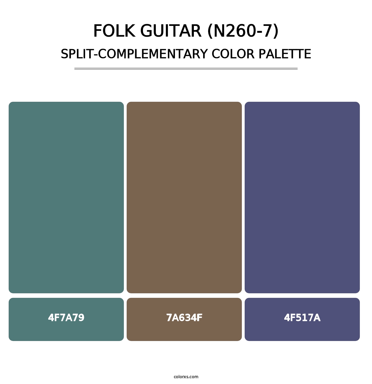Folk Guitar (N260-7) - Split-Complementary Color Palette