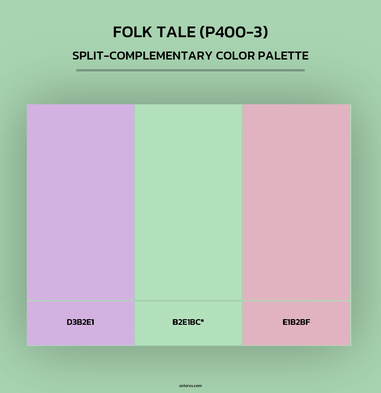 Folk Tale (P400-3) - Split-Complementary Color Palette