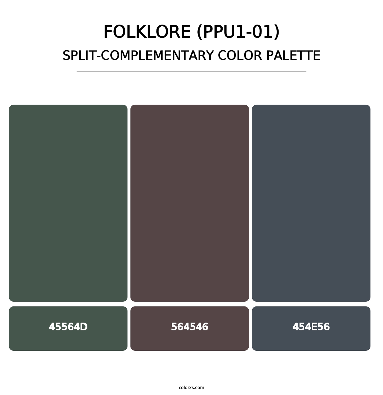 Folklore (PPU1-01) - Split-Complementary Color Palette