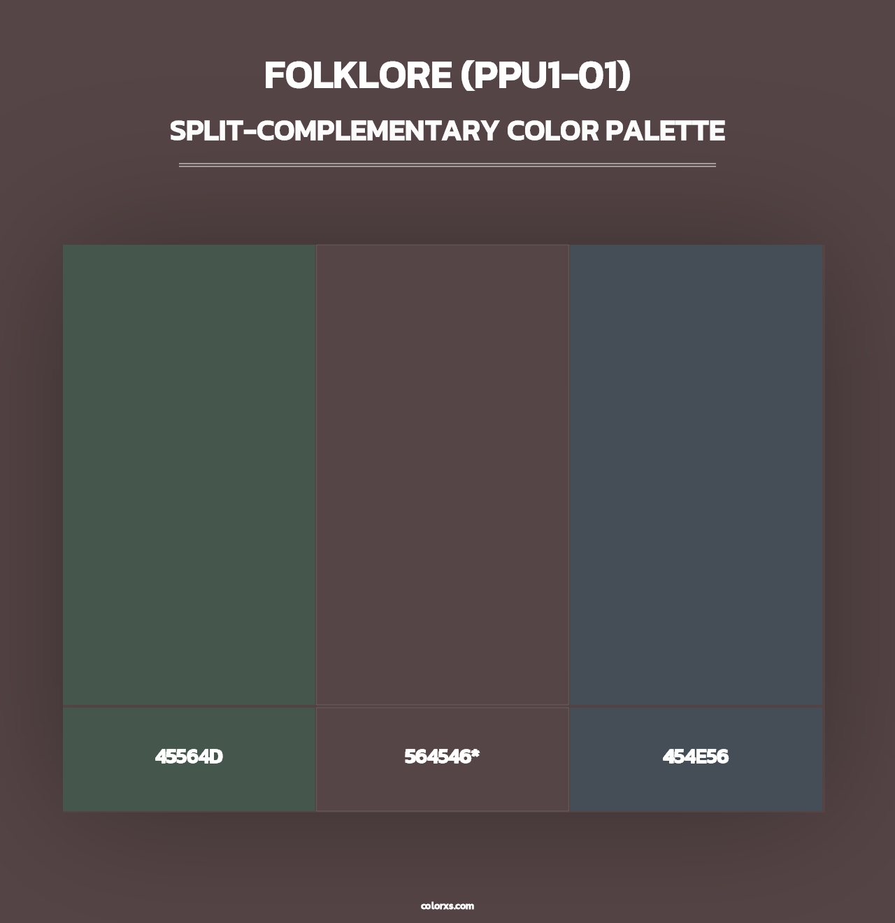 Folklore (PPU1-01) - Split-Complementary Color Palette