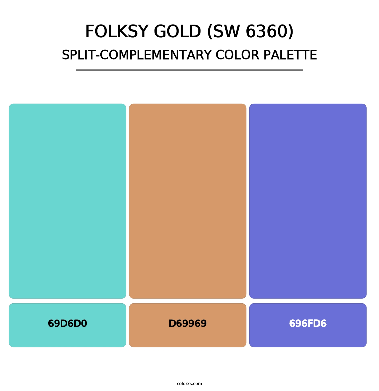 Folksy Gold (SW 6360) - Split-Complementary Color Palette