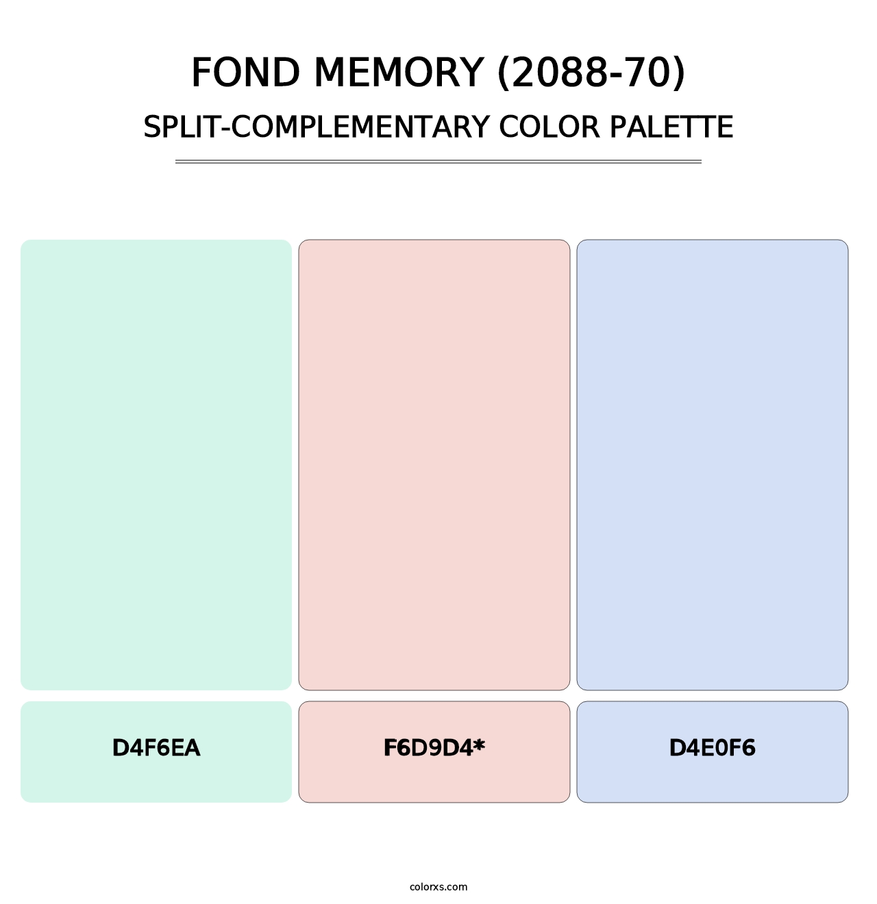 Fond Memory (2088-70) - Split-Complementary Color Palette