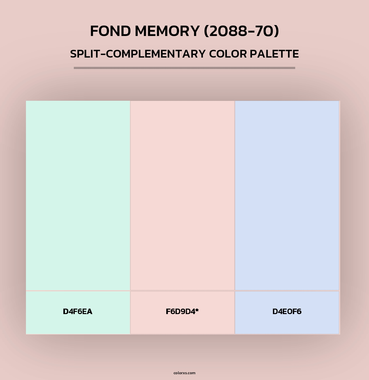 Fond Memory (2088-70) - Split-Complementary Color Palette