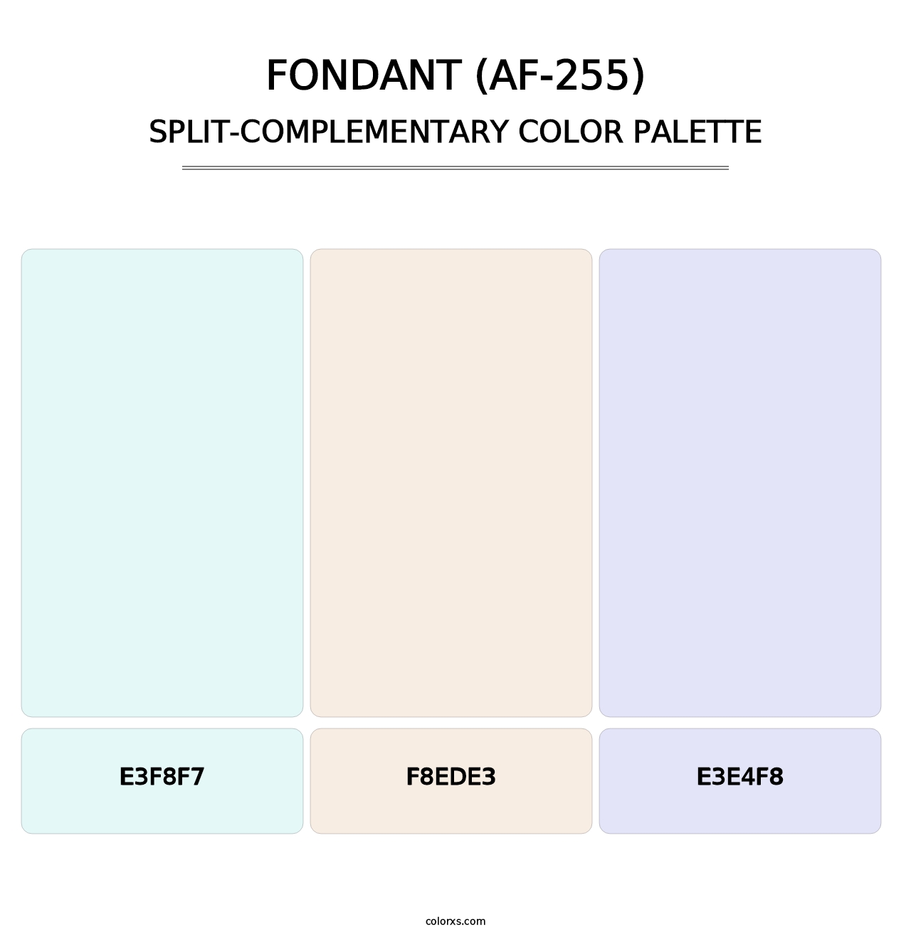 Fondant (AF-255) - Split-Complementary Color Palette