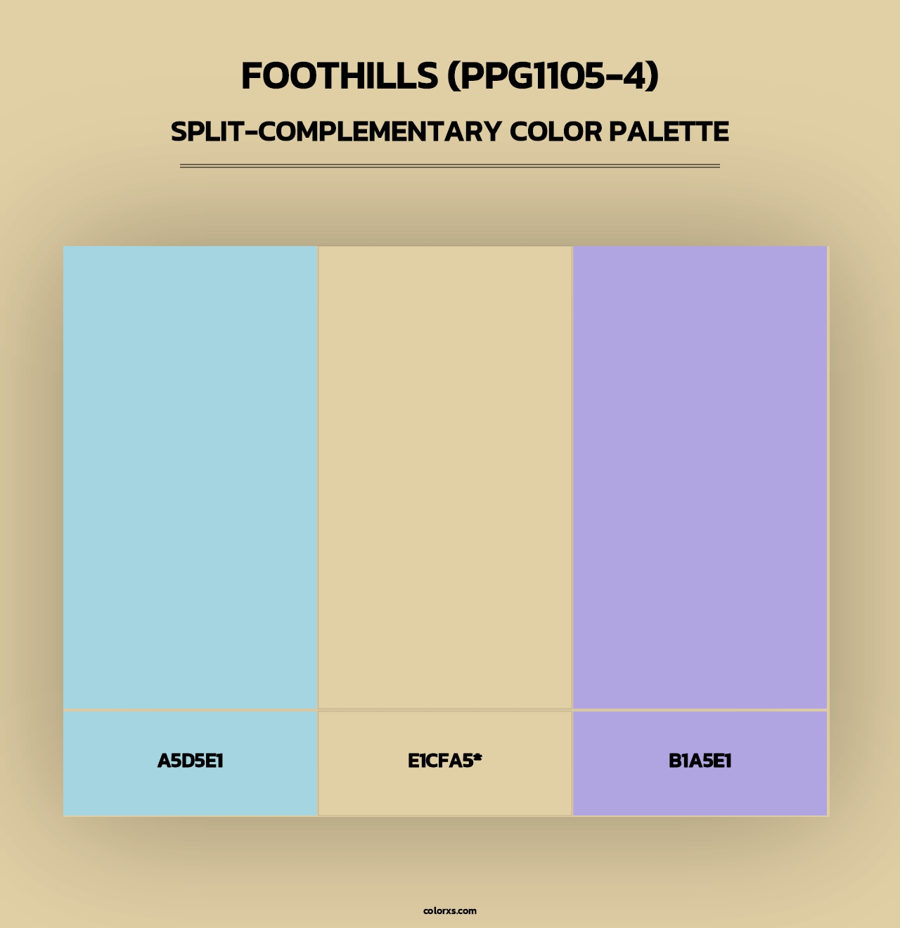 Foothills (PPG1105-4) - Split-Complementary Color Palette
