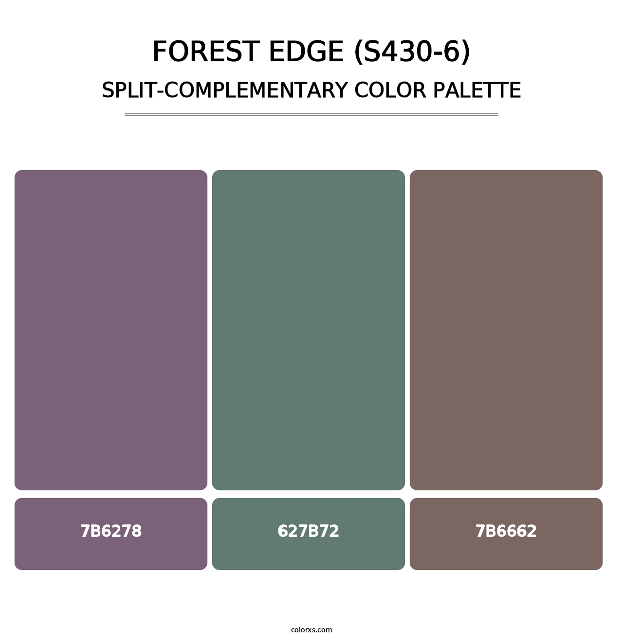 Forest Edge (S430-6) - Split-Complementary Color Palette