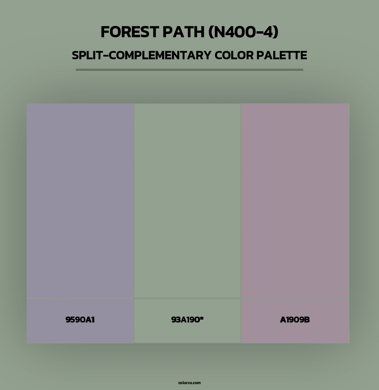 Forest Path (N400-4) - Split-Complementary Color Palette