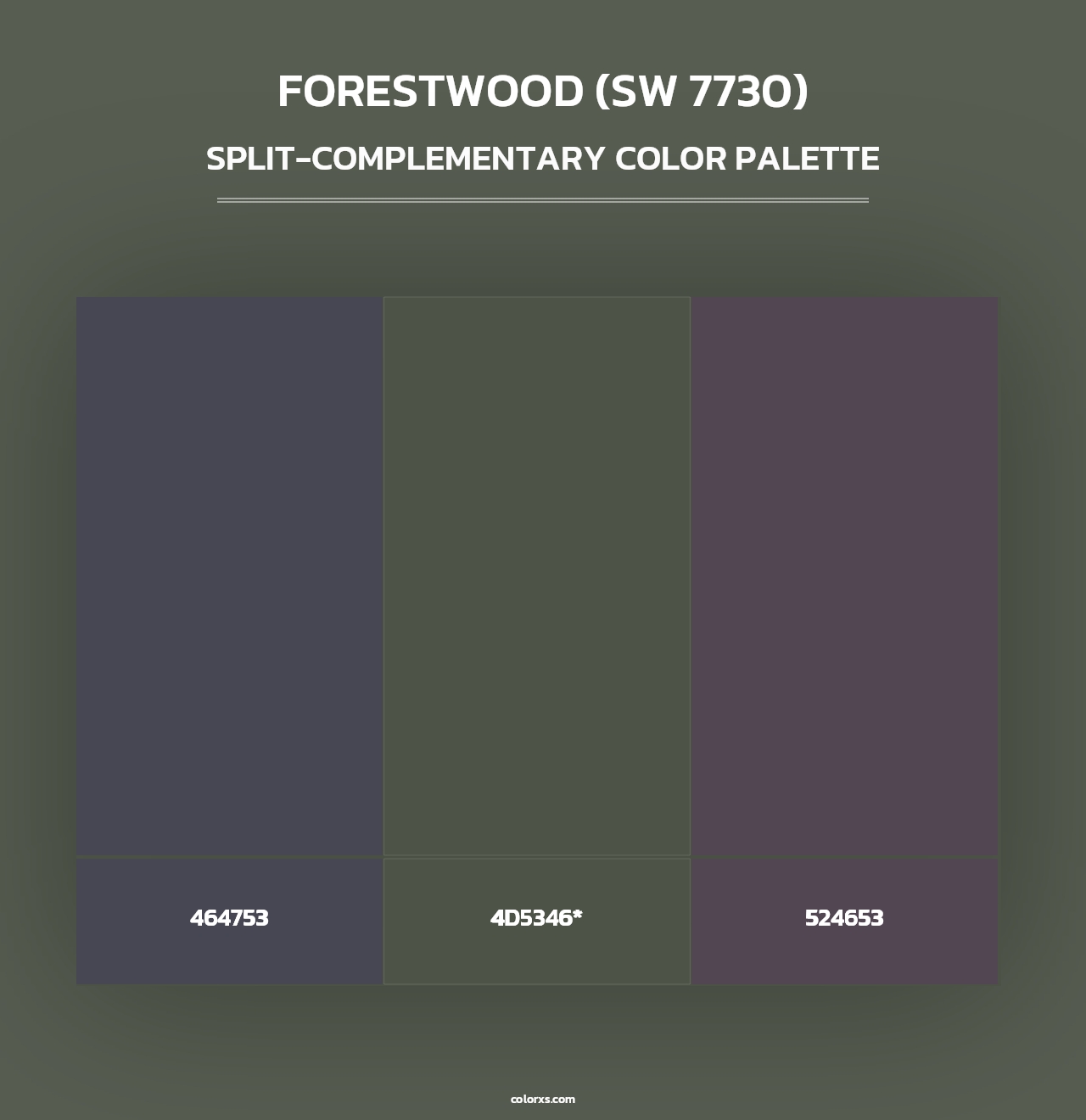 Forestwood (SW 7730) - Split-Complementary Color Palette