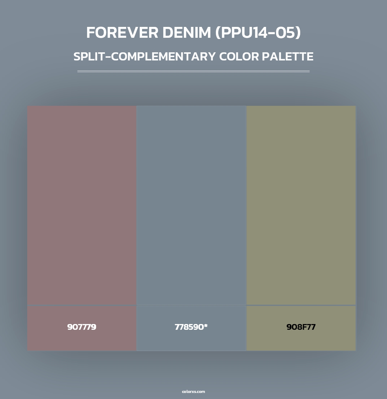 Forever Denim (PPU14-05) - Split-Complementary Color Palette