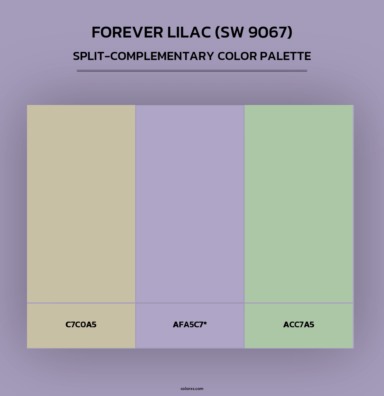 Forever Lilac (SW 9067) - Split-Complementary Color Palette