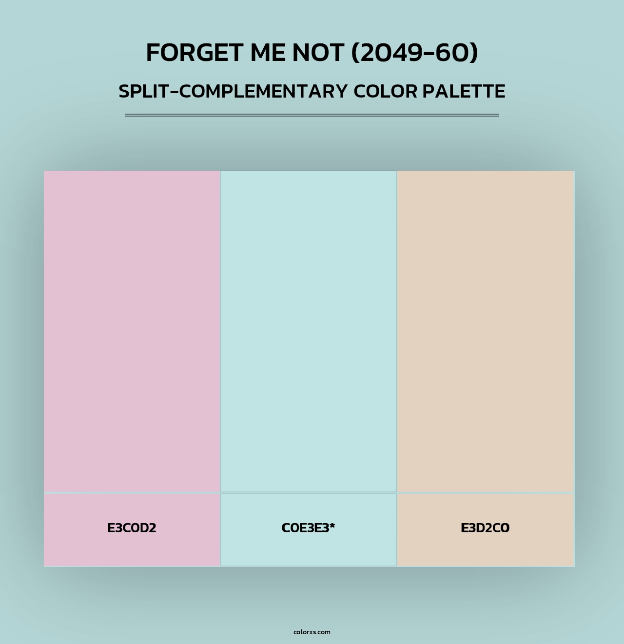 Forget Me Not (2049-60) - Split-Complementary Color Palette