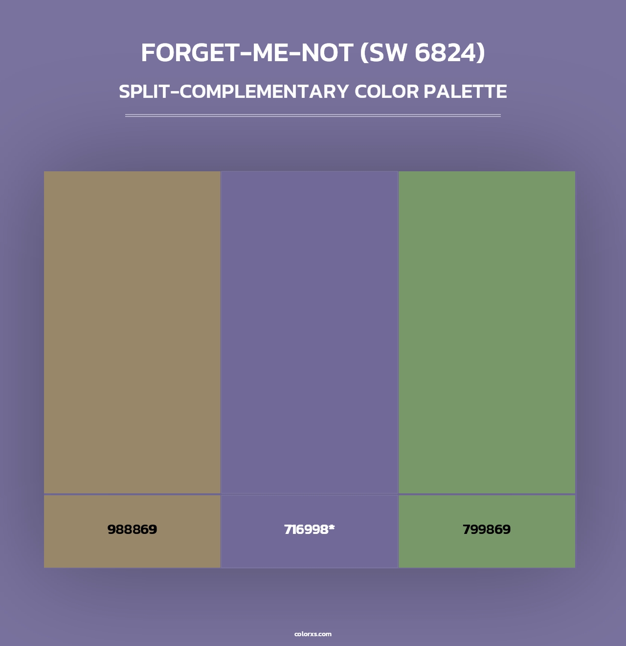 Forget-Me-Not (SW 6824) - Split-Complementary Color Palette