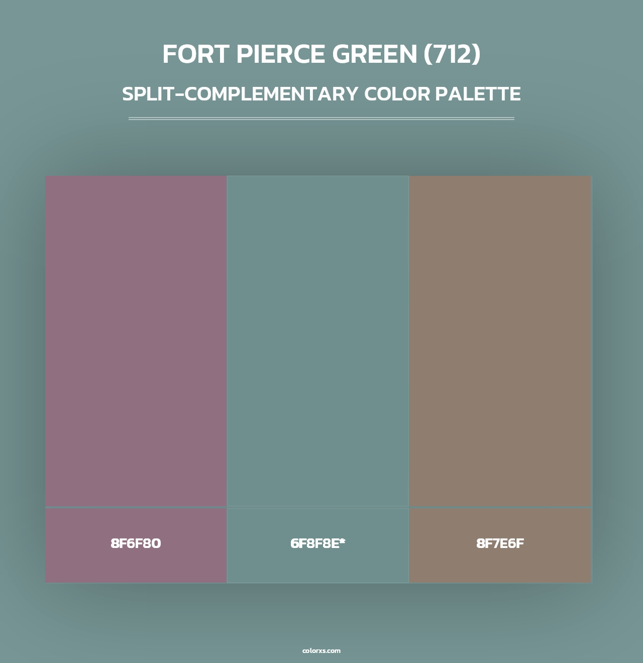 Fort Pierce Green (712) - Split-Complementary Color Palette