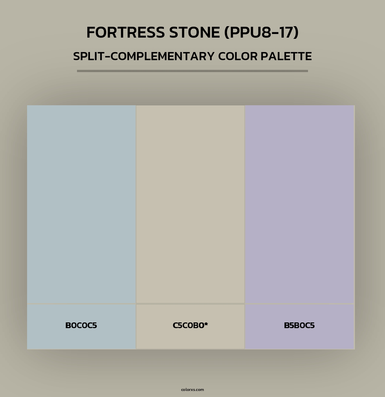 Fortress Stone (PPU8-17) - Split-Complementary Color Palette