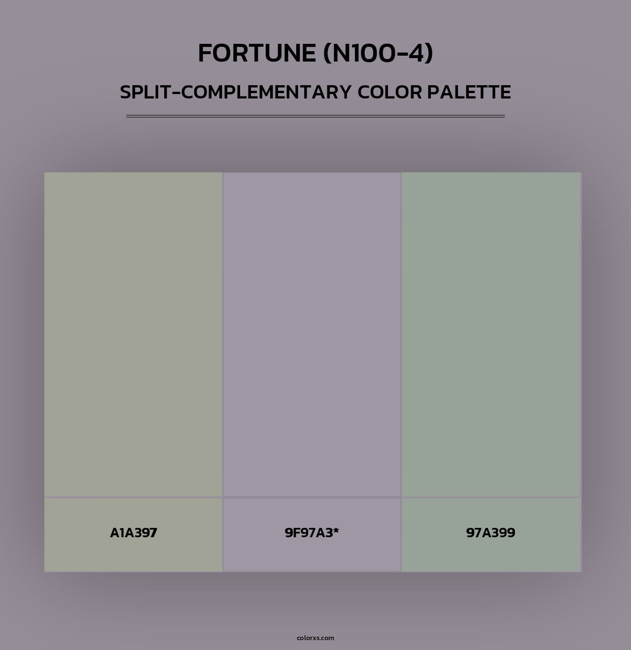 Fortune (N100-4) - Split-Complementary Color Palette