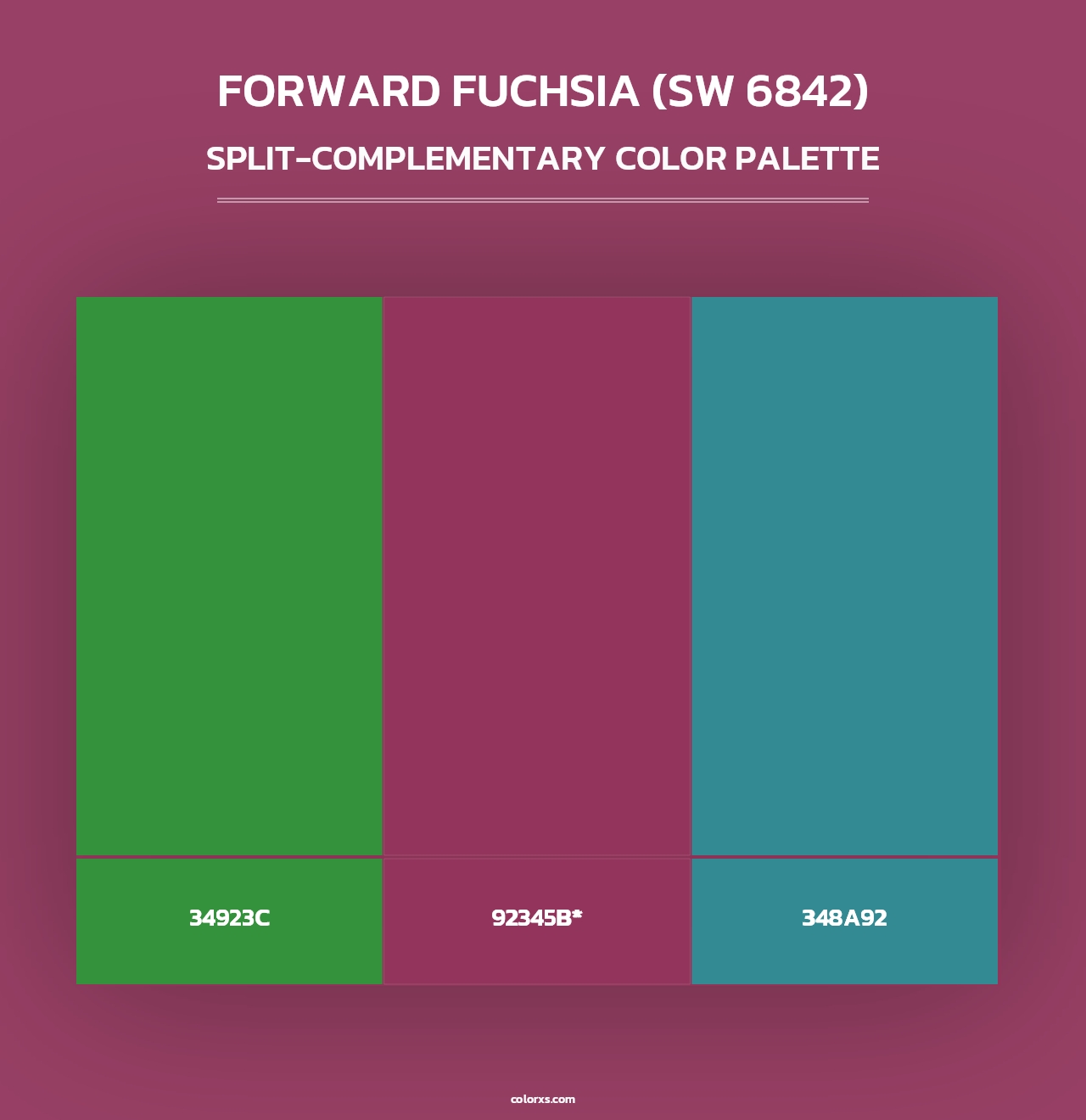 Forward Fuchsia (SW 6842) - Split-Complementary Color Palette