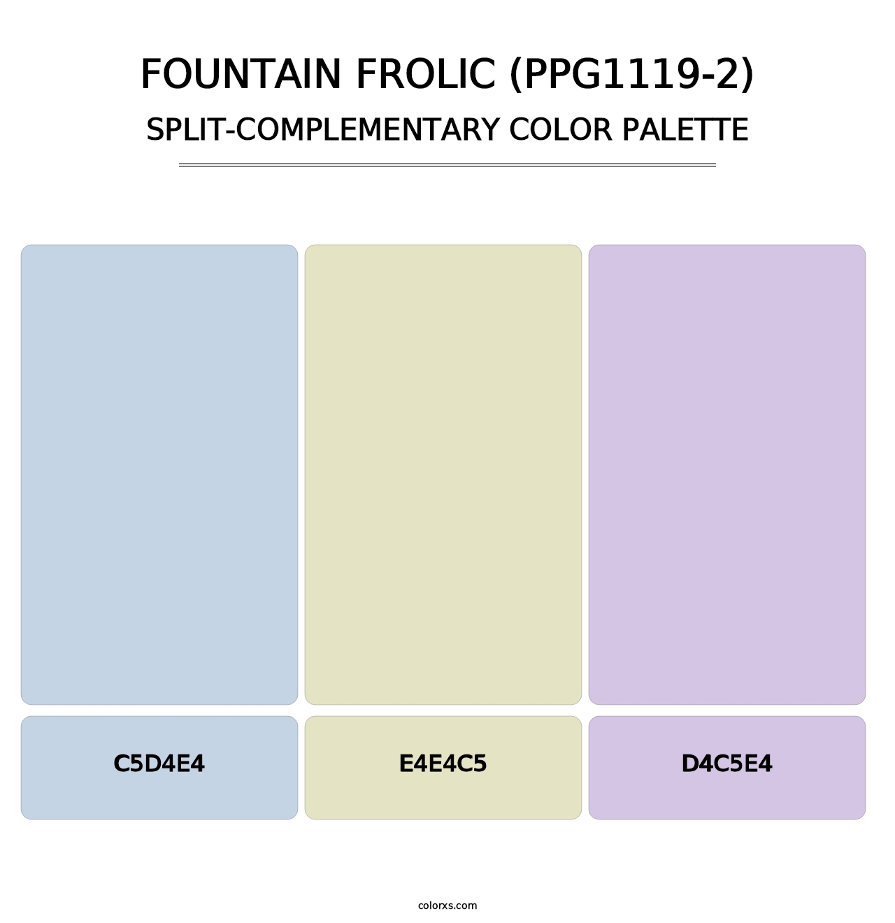Fountain Frolic (PPG1119-2) - Split-Complementary Color Palette