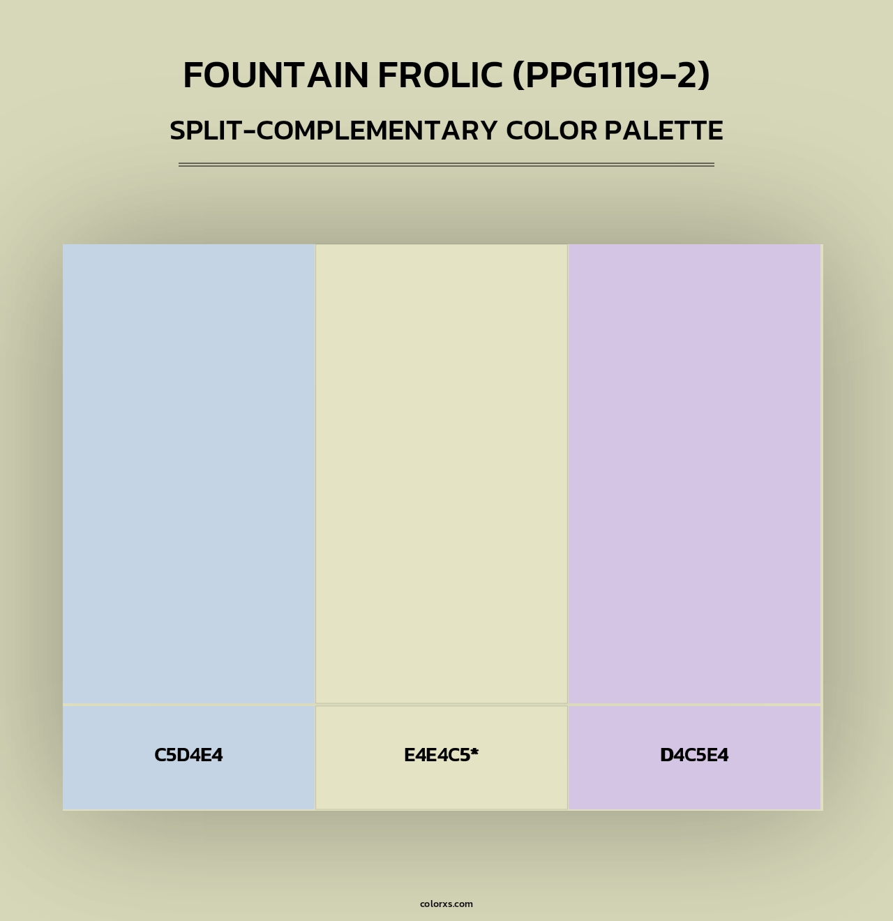 Fountain Frolic (PPG1119-2) - Split-Complementary Color Palette