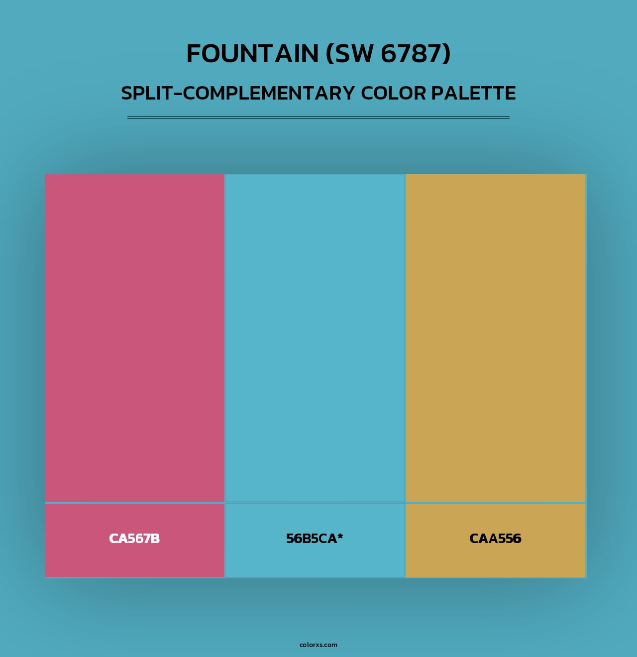 Fountain (SW 6787) - Split-Complementary Color Palette